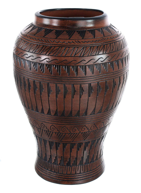 Hand Crafted Eagle Navajo Vase JX125881